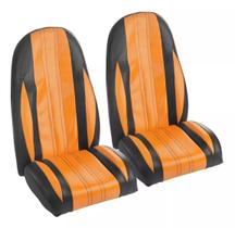 Par de Banco (Preto e Laranja) p/ Mini Buggy Fapinha