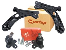 Par de Bandejas + 2 Pivôs da Bandeja da Suspensão Dianteira Cobalt Onix Novo Prisma Spin Sonic TRW Par de Bandejas + 2 Pivôs da Bandeja da Suspensão Dianteira Cobalt Onix Novo Prisma Spin Sonic TRW