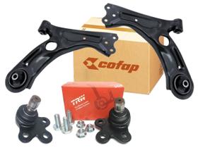 Par de Bandejas + 2 Pivôs da Bandeja da Suspensão Dianteira Cobalt Onix Novo Prisma Spin Sonic TRW Par de Bandejas + 2 Pivôs da Bandeja da Suspensão Dianteira Cobalt Onix Novo Prisma Spin Sonic TRW