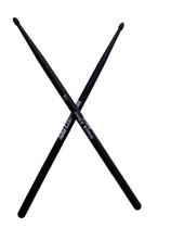 Par de baqueta fibra padrão 7a liverpool black fiber bateria eletrônica resistente para bateria