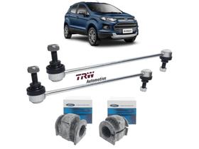 Par De Bieletas Da Barra Estabilizadora Dianteira Novo + 02 Buchas Da Barra Original Ford TRW