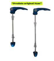 Par De Blocagem / Quick Release Vzan Para Rodas Mtb Azul