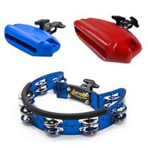 Par De Bloco Sonoro Grave E Agudo + Pandeirola Clamp Torelli Par De Bloco Sonoro Grave E Agudo + Pandeirola Clamp Torelli