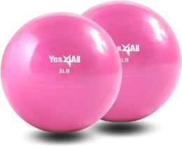Par de bolas de tonificação com peso Yes4All 2,5 kg rosa Par de bolas de tonificação com peso Yes4All 2,5 kg rosa