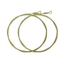 Par de Bordão Malacaxeta Aço Bronze Esteira Com Lacinho Luen