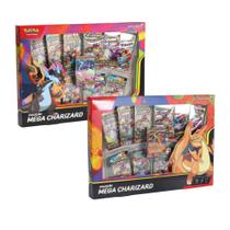 Par de Boxes Pokémon Coleção Mega Charizard X e Y Certificado FSC Copag - 36436