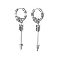 Par de brinco de flecha masculino feminino argola argolinha prata prateado estilo funk bts