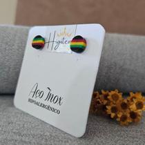 Par de Brinco Falso Alargador Reggae Masculino Aço Inox Preto Não Desbota Não Enferruja Par de Brinco Falso Alargador Reggae Masculino Aço Inox Preto Não Desbota Não Enferruja