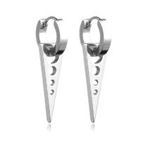 PAR DE BRINCO Triangular Triângulo argola EM AÇO INOX Titânio PRATA CONE PLACA ANTIALÉRGICO PAR DE BRINCO Triangular Triângulo argola EM AÇO INOX Titânio PRATA CONE PLACA ANTIALÉRGICO