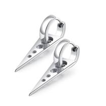 PAR DE BRINCO Triangular Triângulo EM AÇO INOX Titânio PRATA CONE PLACA MASCULINO ANTIALÉRGICO PAR DE BRINCO Triangular Triângulo EM AÇO INOX Titânio PRATA CONE PLACA MASCULINO ANTIALÉRGICO