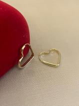 Par de Brincos de Ouro 18k - Argola Coração Boleado 2mm - 1,9cm - Gardenia Joias Par de Brincos de Ouro 18k - Argola Coração Boleado 2mm - 1,9cm - Gardenia Joias