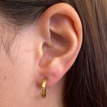 Par de Brincos de Ouro 18k - Argola Redonda 2mm - 1,2cm - Gardenia Joias