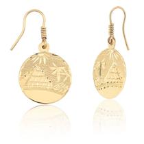 Par De Brincos Escrava Egípcia G Em Ouro 18k Maciço, Ab57