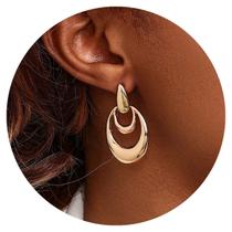 Par de Brincos Feminino Meia Lua Festas Luxo Casamento -