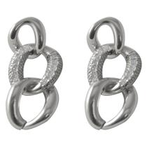 Par de Brincos Feminino Pendente Circular Brinco Brilhante