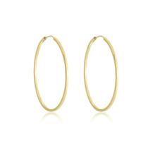 Par De Brincos Ouro 18k 750 Argola Redonda 21mm Thile Jóias