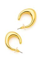 Par de Brincos Oval Luxo Dourado Femininos Elegante Nfe