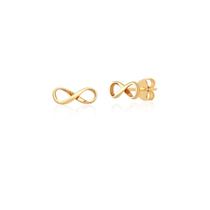 Par De Brincos Símbolo Do Infinito Em Ouro 18k Ab103 Par De Brincos Símbolo Do Infinito Em Ouro 18k Ab103