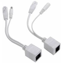 Par De Cabo Adaptador Injetor Poe Rj45 Macho E Fêmea 30 Cm