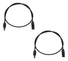 Par De Cabo Solar 4mm2 Com Mc4 P/ Extensão - 2 X 1m Preto