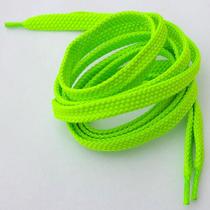 Par De Cadarço Achatado Verde Para Tênis Sapatos 1,20m Limão Par De Cadarço Achatado Verde Para Tênis Sapatos 1,20m Limão