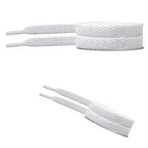 Par de Cadarço Atracador 120 cm Achatado Poliéster BRANCO