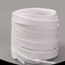 Par De Cadarço Branco Achatado Para Tênis E Sapatos 1,20m