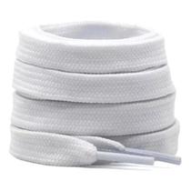 Par de Cadarço Branco Atacador 120 cm Achatado Poliéster