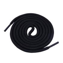 Par de Cadarço Redondo 5 mm Preto Cinza 120Cm Tenis Amarrar