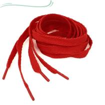 Par de Cadarço Vermelho Poliéster Achatado 120cm Par de Cadarço Vermelho Poliéster Achatado 120cm