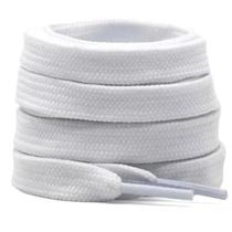 Par de Cadarços Achatado P/ Tênis Sapato Branco 1,40m