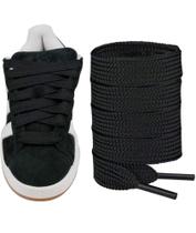 Par De Cadarços Branco preto Corda Grosso 16mm por 130 cm Skate Unissex Lançamento Para Tenis Par De Cadarços Branco preto Corda Grosso 16mm por 130 cm Skate Unissex Lançamento Para Tenis