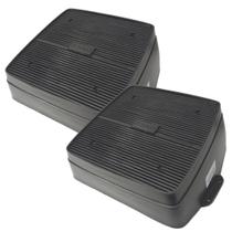 Par De Caixa Plástica Preto Para Alto Falante Quadrada 6 Polegadas Reforçado Som Automotivo