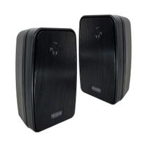 Par de Caixas de Som Ambiente 70W 8Ohms Pretas Resistente à Água com Tela Leson - 2LSA74CXP Par de Caixas de Som Ambiente 70W 8Ohms Pretas Resistente à Água com Tela Leson - 2LSA74CXP
