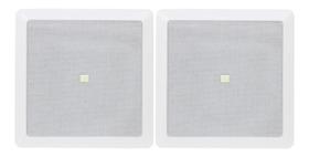 Par de Caixas de Som Arandela JBL 6FR1Q Quadrada Branca - 50 Watts RMS