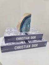 Par de Caixas Livro Decorativas Azul Christian D1or
