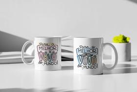 Par de Canecas cerâmica Personalizadas melhor vovó e vovô Par de Canecas cerâmica Personalizadas melhor vovó e vovô