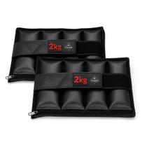 Par de caneleiras ajustáveis 2kg cada para musculação fitness treinamento funcional academia exercícios resistência conforto e durabilidade