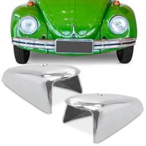 Par de capa lanterna Fusca 65 a 70 cromado em metal Par de capa lanterna Fusca 65 a 70 cromado em metal