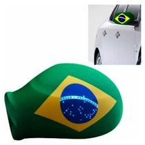 Par de Capas Bandeira do Brasil Para Retrovisor Ajustável