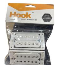 Par de Captadores Humbucker Ceramicos Hook Branco
