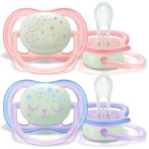 Par de Chupetas Ultra Air Brilha no Escuro 0-6m Philips Avent