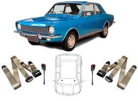 Par de Cintos de Segurança 3 pontos Corcel+ Par de Fechos