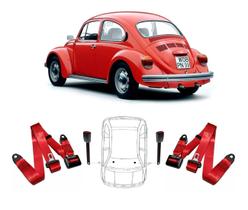 Par de Cintos de Segurança 3 pontos Fusca + Par de Fechos