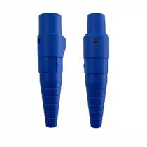 Par De Conector Camlock Azul Macho Linha + Femea Linha 200A