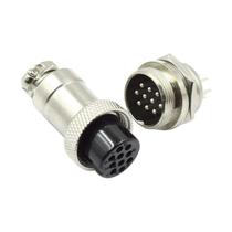 Par de conector Gx16 Macho + Fêmea 10 Pinos - Original Par de conector Gx16 Macho + Fêmea 10 Pinos - Original