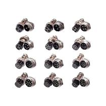 Par de conector Gx16 Macho + Fêmea 8 Pinos - Original Par de conector Gx16 Macho + Fêmea 8 Pinos - Original