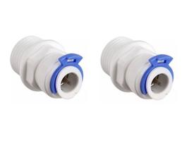 Par de Conectores Engate Rápido P/ Mang. 1/4" Rosca 1/4"