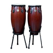 Par de conga williams santaclava 10" & 11" brown satin