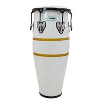 Par de Congas Slim Luen 10 Branco Ferragem Cromada 42043BR